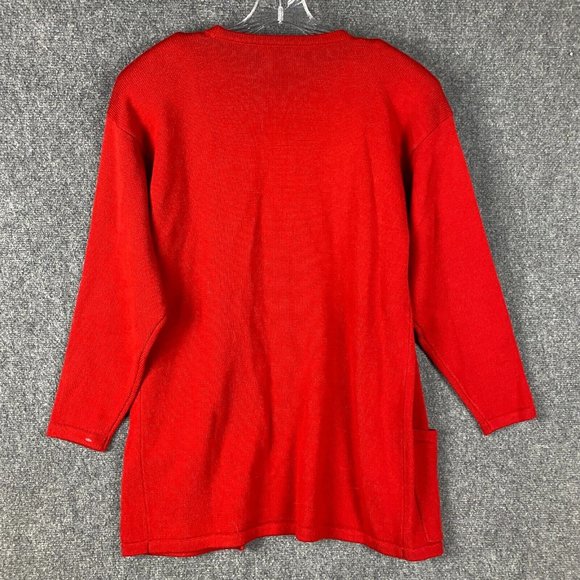 Adele Joyce Cardigan Women's Small Acrylic Wool Blend Adults Red S - Picture 7 of 8